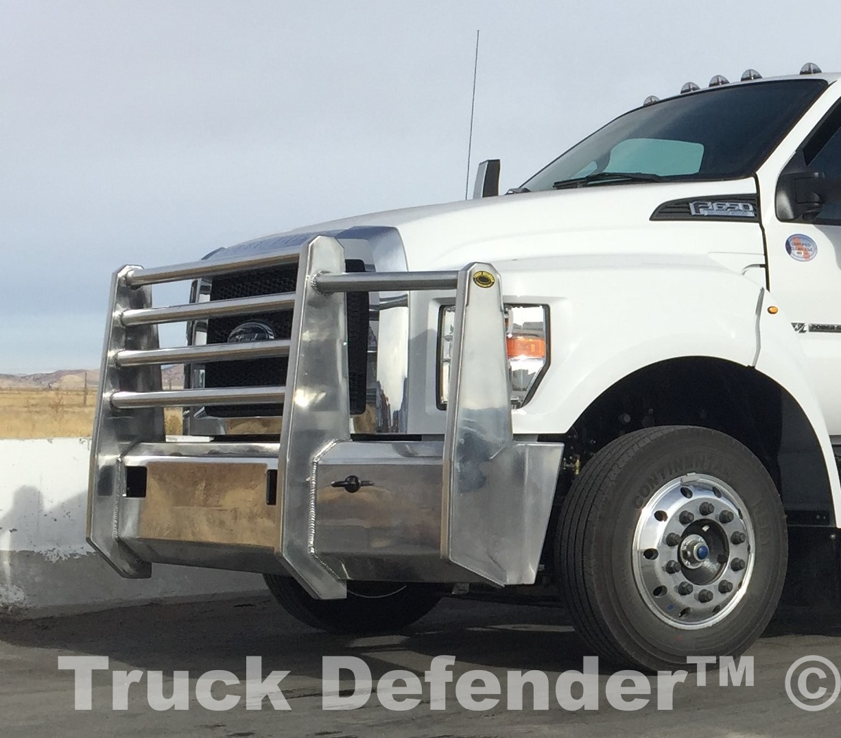 Go to truckdefender.com (2017%20Ford%20650-750%20Foreman%20Polished%202''%20Pipes subpage)